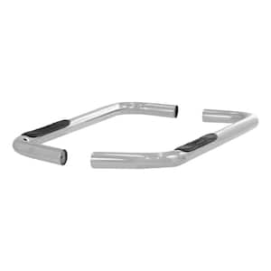 3-Inch Round Polished Stainless Steel Nerf Bars, No-Drill, Select Dodge Ram 1500, 2500