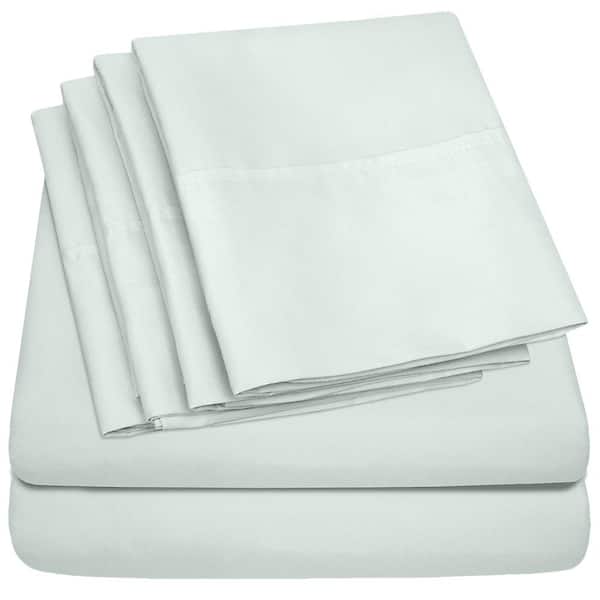 Sweet Home Collection 1500-Supreme Series 4-Piece Mint Solid Color Microfiber Twin Sheet Set