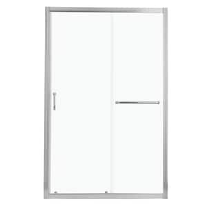 Sarlai 48 In. W X 72 In. H Sliding Semi Frameless Shower Door In Chrome 