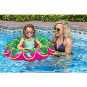 Poolmaster Swimming Pool Inflatable Rainbow Glitter Tube Float