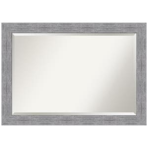 Bark Rustic Grey 41 in. H x 29 in. W Framed Wall Mirror