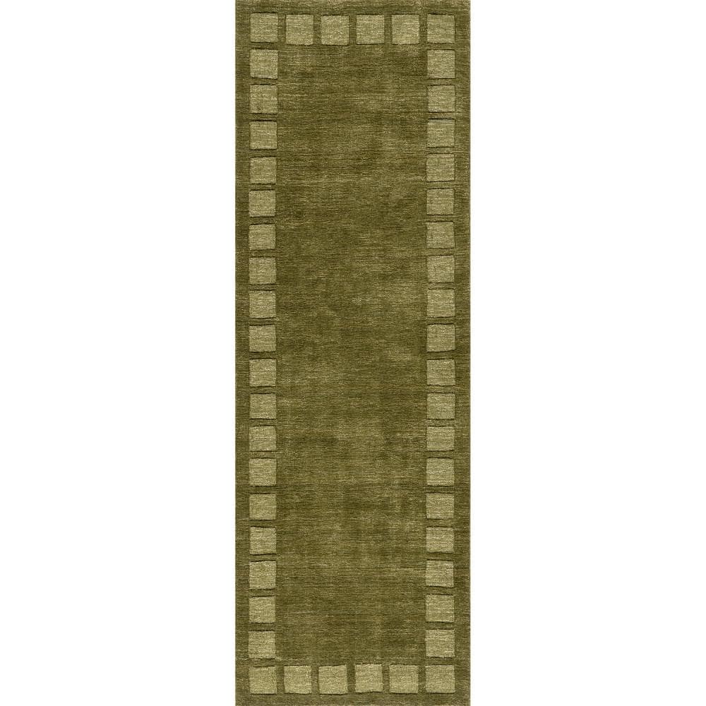 Petra High-Low Wool-Blend Verdant Green 3 ft. x 8 ft. Indoor/Outdoor Patio Runner Rug price history on PriceWatchPro