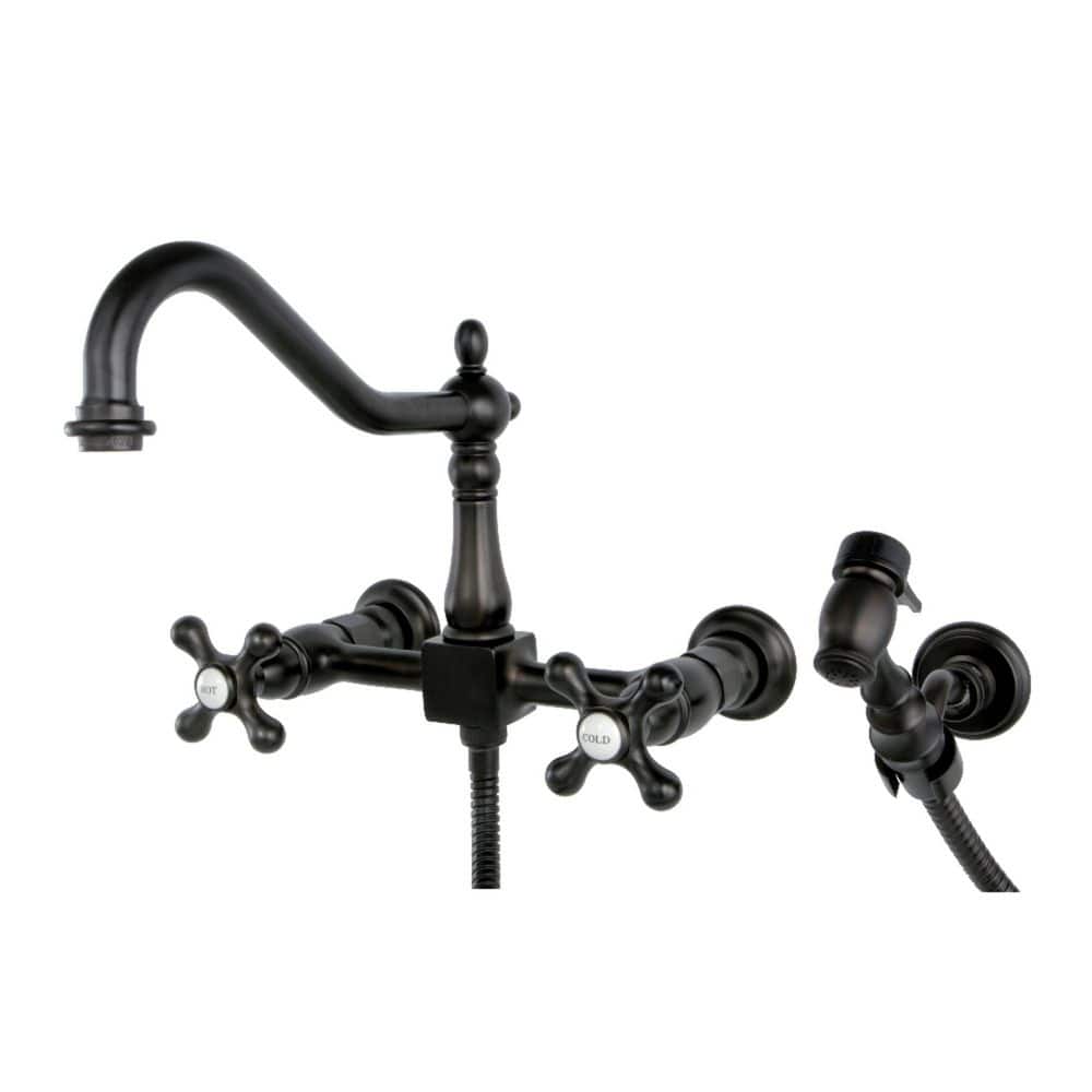 Heritage 2-Handle Wall Mount Standard Kitchen Faucet in Oil Rubbed Bronze price history on PriceWatchPro