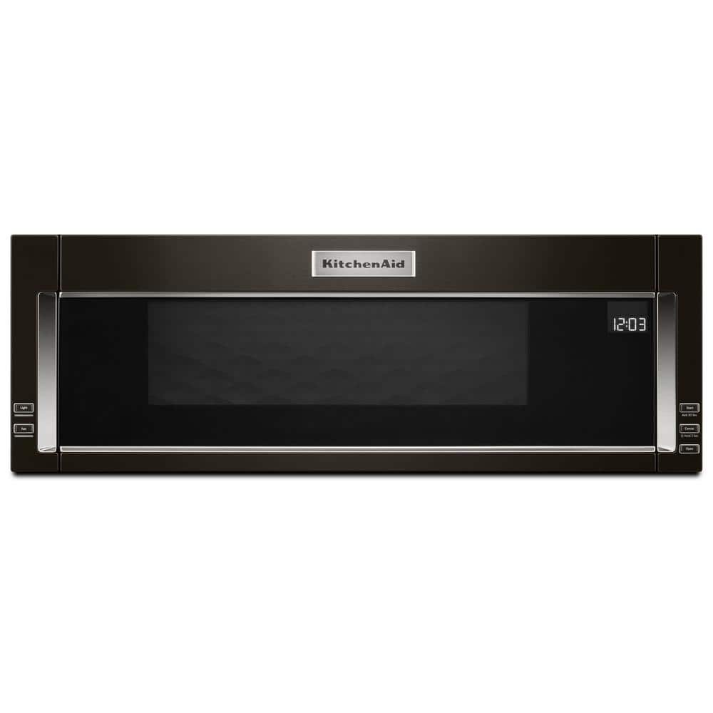 1.1 cu. ft. Over the Range Low Profile Microwave Hood Combination in Print Shield Black Stainless