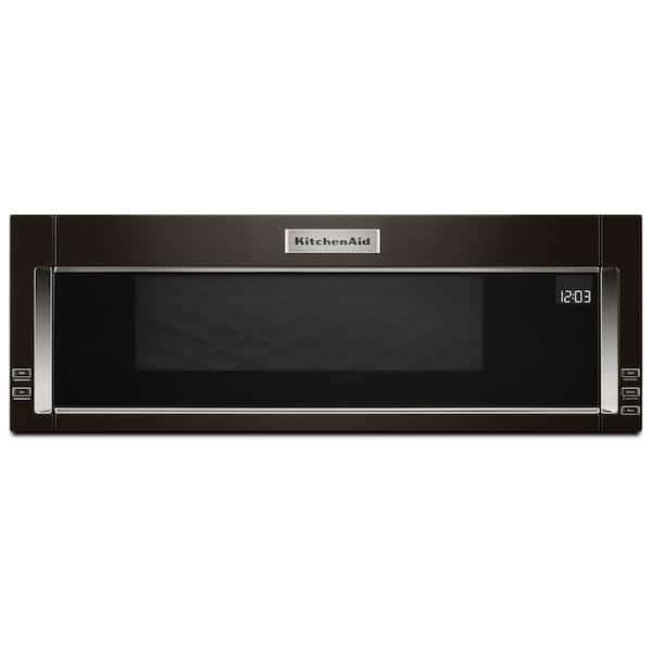 KitchenAid 1.1 cu. ft. Over the Range Low Profile Microwave Hood Combination in Print Shield Black Stainless