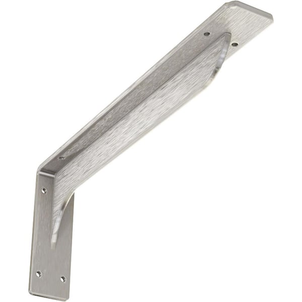 Ekena Millwork 2 in. W x 6-1/2 in. H x 16 in. D Stainless Embrey Steel Bracket