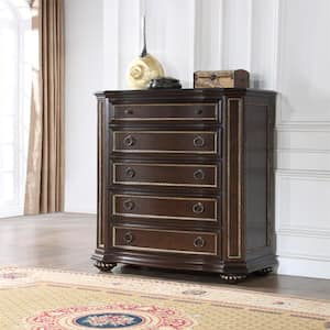 Paris Cherry 5-Drawer 20 in. Chest of Drawers