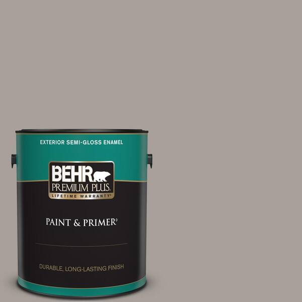 BEHR PREMIUM PLUS 1 gal. #T16-18 Mauve Melody Semi-Gloss Enamel Exterior Paint & Primer