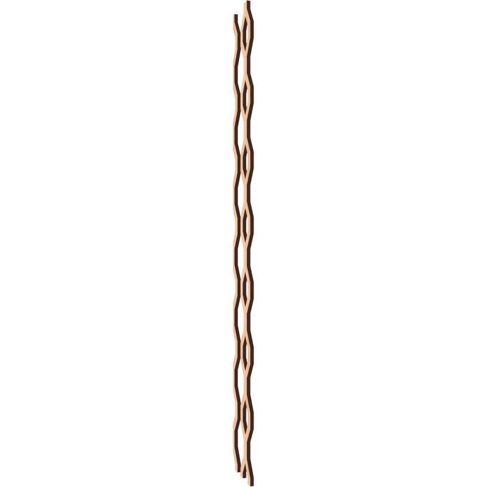 47" Hickory Adjustable Wood Slat Wall Panel Kit