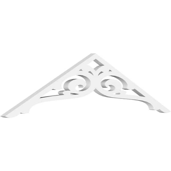 Ekena Millwork Bordeaux 1 in. D x 9 in. W x 36 in. L Signature Urethane Gable Pediment
