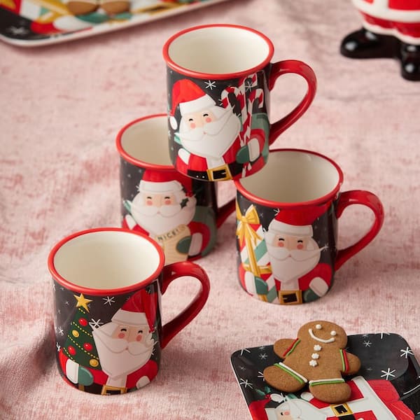 Certified International Christmas Whimsy Santa 18 oz. Assorted