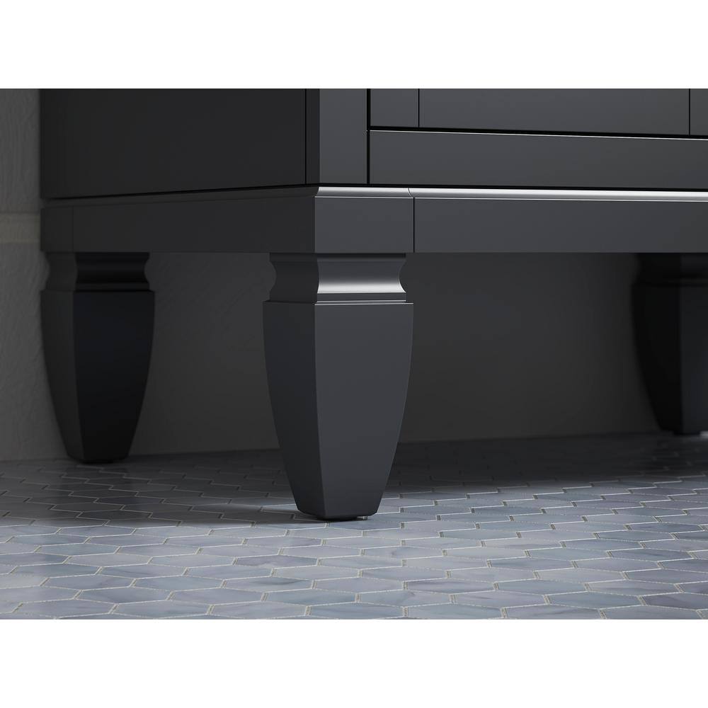 Slate Grey 48-Inch MDF Bathroom Vanity with Quartz Top