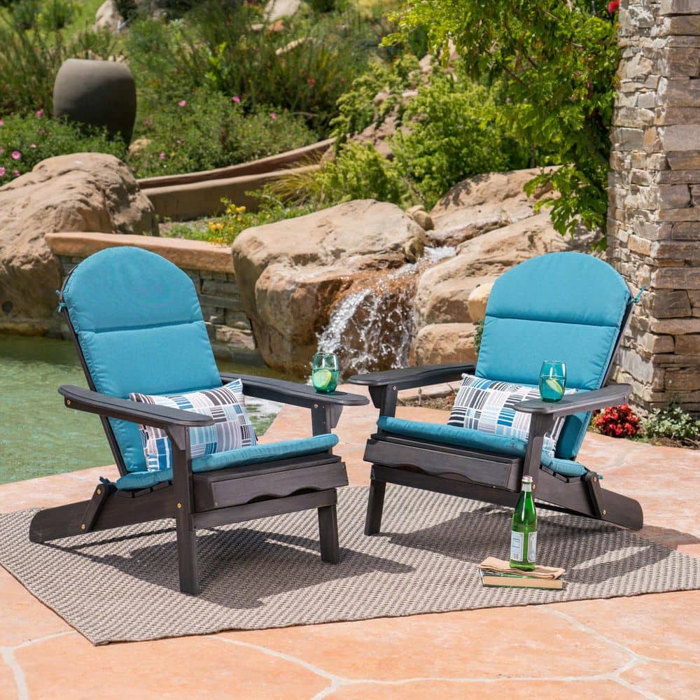 Dark Teal Water-Resistant Adirondack Chair Cushions Set of 2