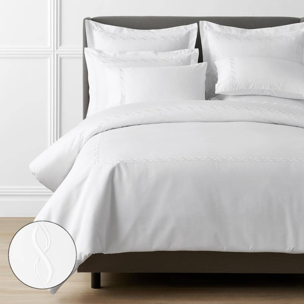 Legends Luxury Marcella White King Egyptian Cotton Sateen Duvet Cover price history on PriceWatchPro