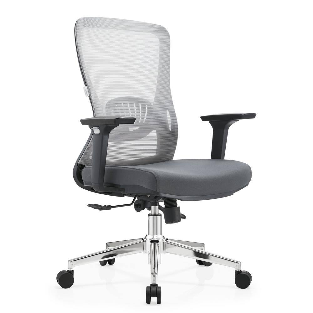 Office Chair Ergonomic Mid-Back Mesh Computer Chair with Swivel and Tilt Adorit Series in Grey