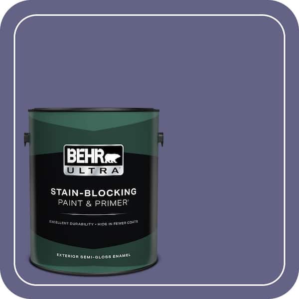 BEHR ULTRA 1 gal. #640D-7 Pharaoh Purple Semi-Gloss Enamel Exterior Paint & Primer
