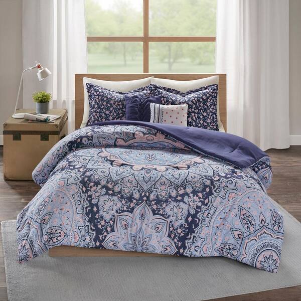 Intelligent Design Skye 4-Piece Blue Twin Comforter Set