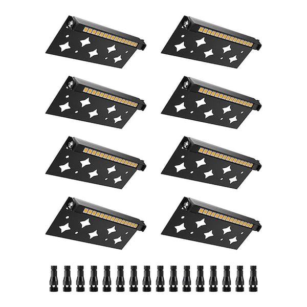 7" LED Hardscape Retaining Wall Lights Low Voltage Outdoor Step Deck Lighting IP68 Waterproof 3000K Soft White (8-Pack)