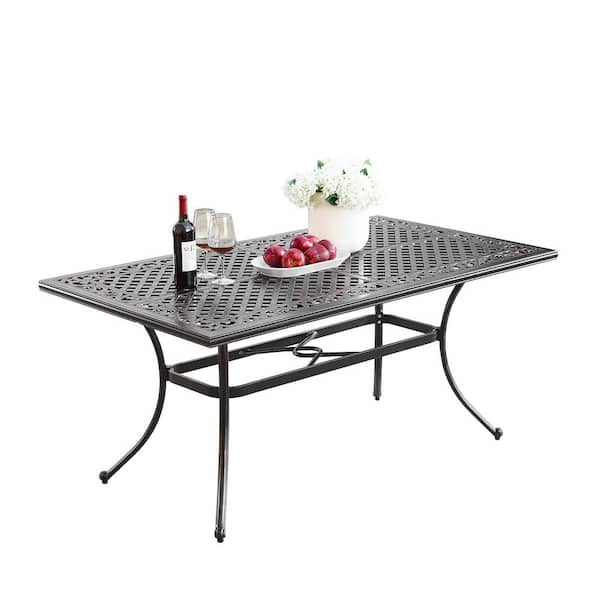 Home Decorators Collection Rectangular Aluminum Outdoor Dining Table