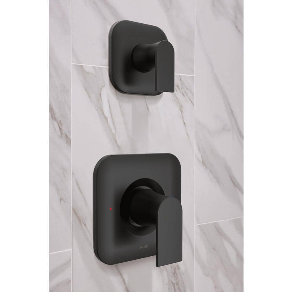 Matte Black Wall-Mounted Shower Lever Handle