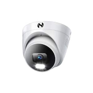 4K Wired IP Indoor/Outdoor Dome Spotlight Security Camera with 2-Way Audio
