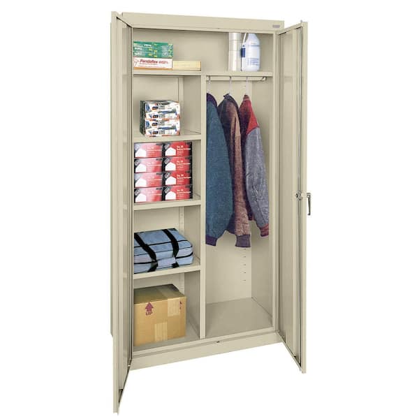 Classic Series 36 in. W x 72 in. H x 24 in. D 24-Gauge 6-Shelf Steel Freestanding Garage Storage Cabinet in Putty