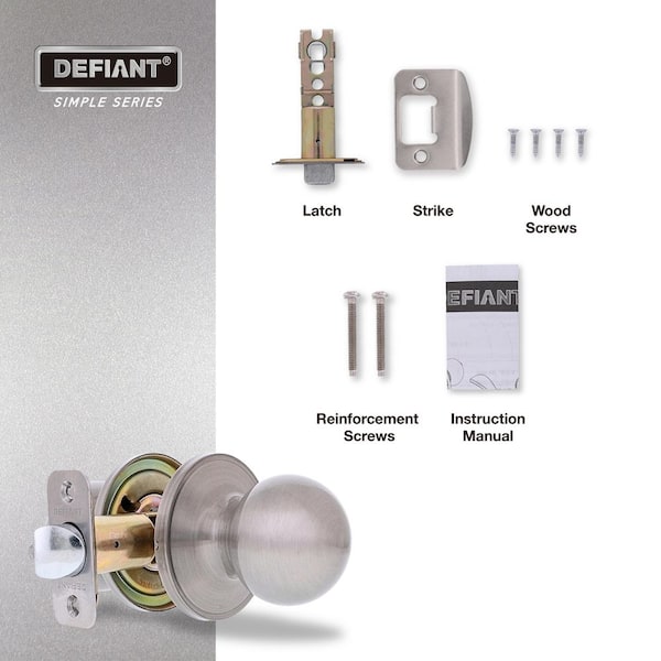 約367枚 国内正規品 高レート ボンドロ うるちゅる プチドロ 大量 まとめ Defiant Ball Satin Nickel Hall/Closet Door Knob (6-Pack) TWX230BD6