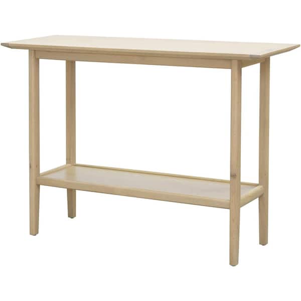 Livabliss Myron 32 in. Light Brown Rectangle Wood Console Table
