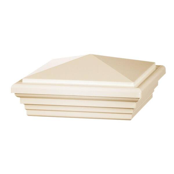 Veranda 5 in. x 5 in. Vinyl Tan Classic Pyramid Post Cap