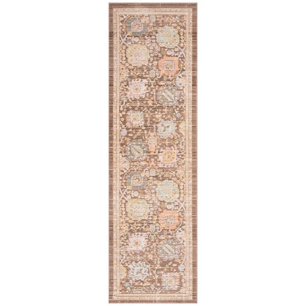 Crestwood Brown 2 ft. x 8 ft. Oriental Indoor Area Rug
