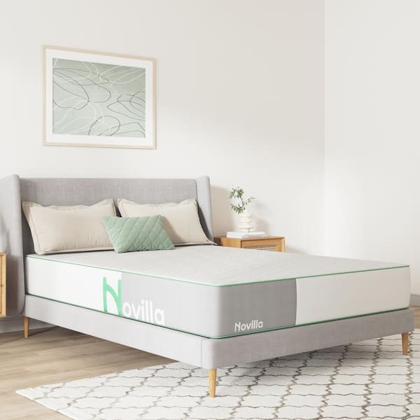 Novilla Queen Medium Gel Memory Foam 10 in. Accurate Support Mattress HD10QM1021 The Home Depot