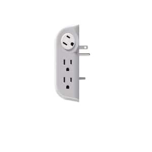 6-Outlet 360 Electrical Sideline Surge Protector (2 Rotating) Surge Tap with 2.4 Amp 2-Port USB in White