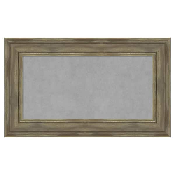 Amanti Art Alexandria Greywash 30 in. x 18 in. Framed Magnetic Board