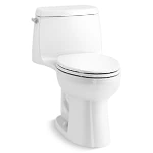 Santa Rosa Revolution 360 1-piece 1.28 GPF Single Flush Elongated Toilet in White (Seat Included)