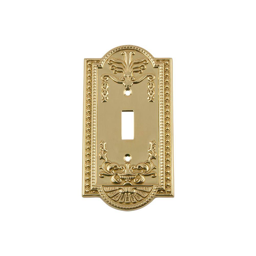 Nostalgic Warehouse Brass 1Gang Toggle Wall Plate (1Pack) 719926