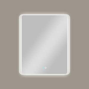 29.5 in. W x 35.5 in. H Rectangular Frameless Anti-Fog LED Dimmable Wall Bathroom Vanity Mirror in Natural Silver