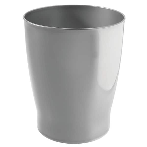 Unbranded 1.25 Gal. Silver Circular Plastic Uncovered Trash Can