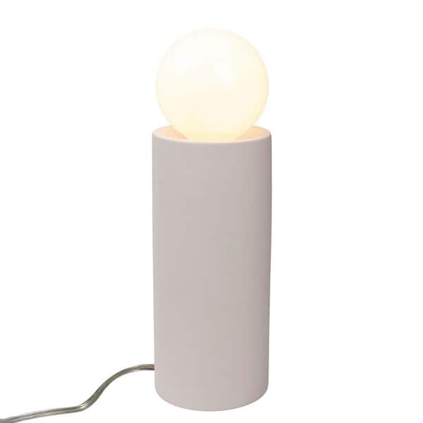 Pillar 16.5 in. Bisque Ceramic Table Lamp