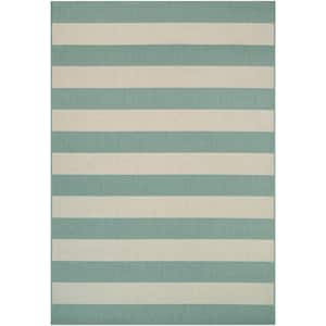 Afuera Yacht Club Sea Mist-Ivory 7 ft. x 10 ft. Indoor/Outdoor Area Rug