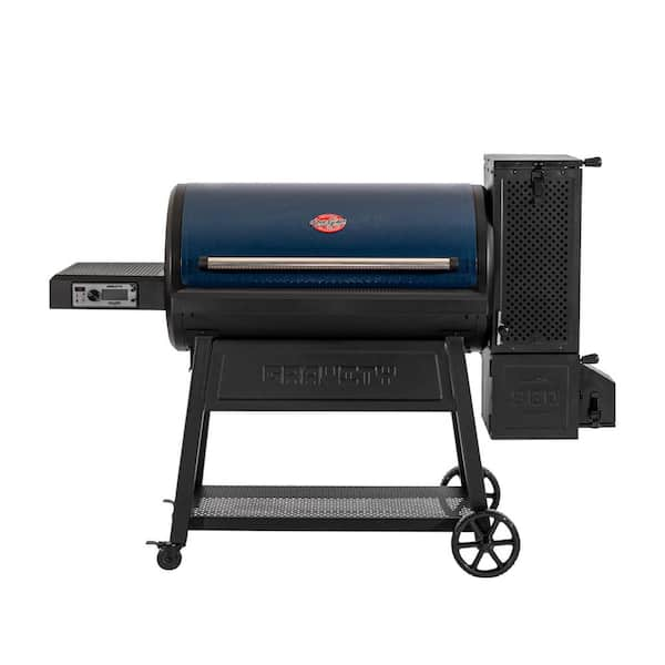 Char-Griller Gravity Fed 980 Wi-Fi Charcoal Grill and Smoker in Blue