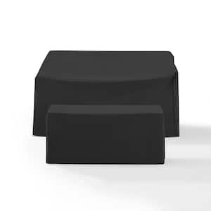 2Pc Black Outdoor Furniture Cover Set