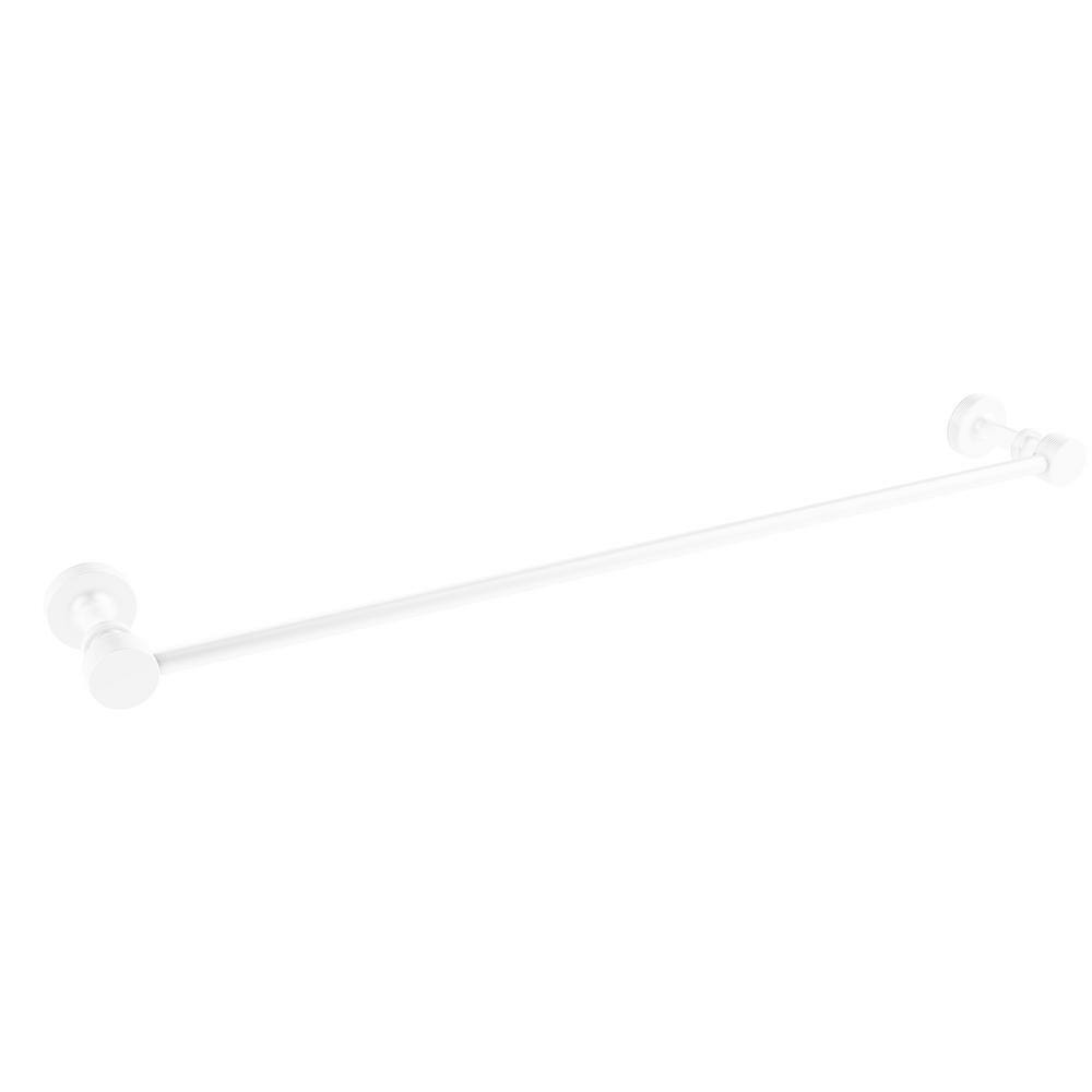 Matte White Brass 18-Inch Wall Mounted Towel Bar
