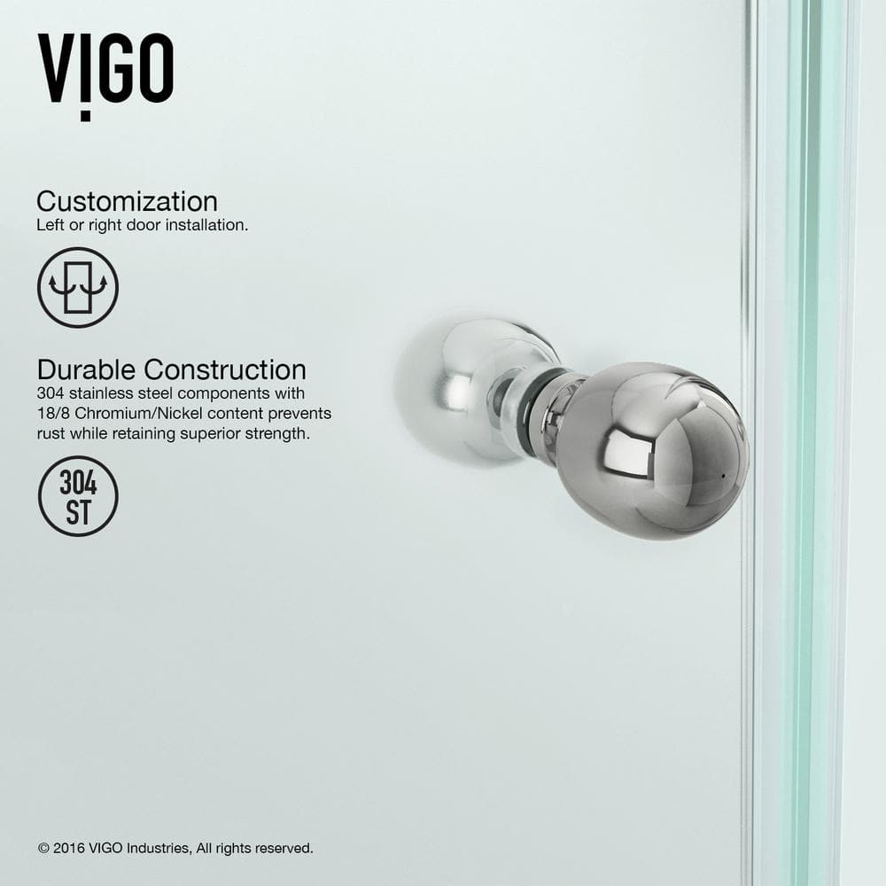 Verona 42" Frameless Neo-Angle Shower Enclosure with Brushed Nickel Hardware