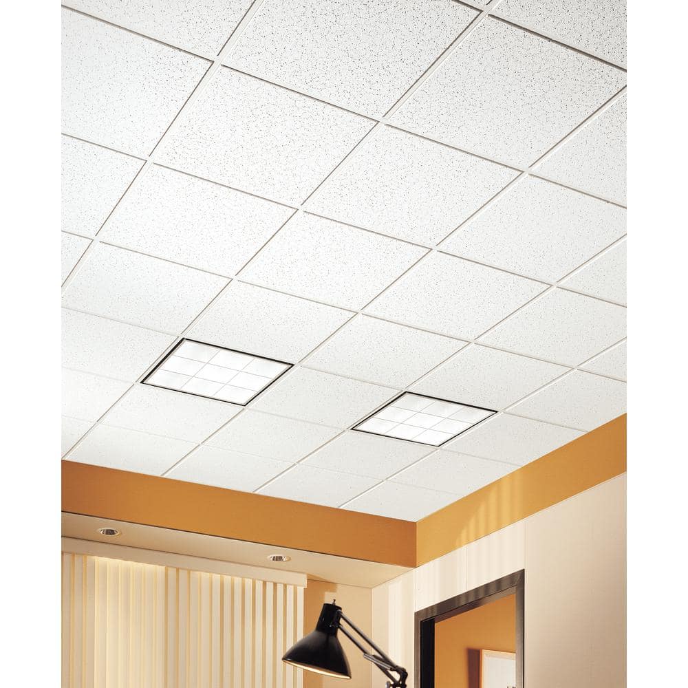 Cortega 2x2 White Acoustic Ceiling Tiles