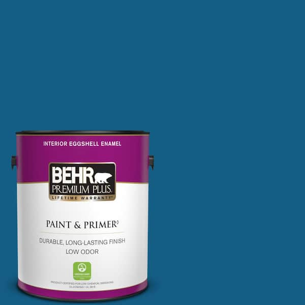 BEHR PREMIUM PLUS 1 gal. #S-H-550 Sapphire Sparkle Eggshell Enamel Low Odor Interior Paint & Primer