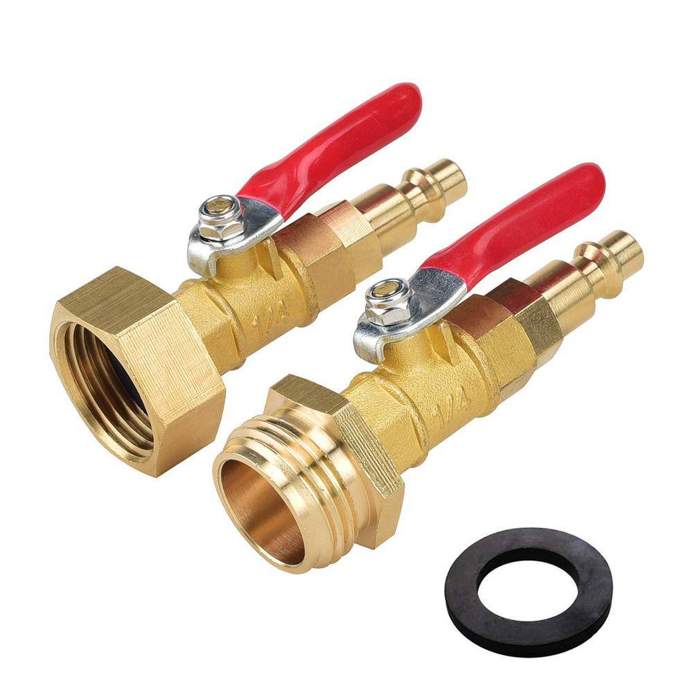 Dyiom 1/4 in. Quick Connect Plug and 3/4 in. Garden Water Hose ...