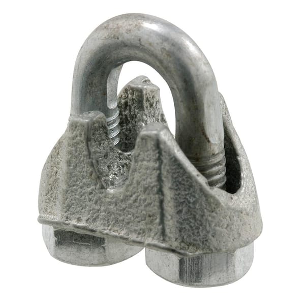 Prime-Line 1/16 in. Galvanized Cable Clamp (2-pack)
