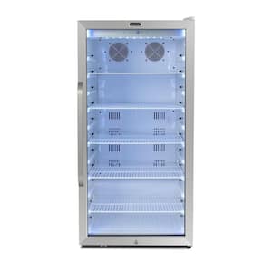 24 in. 8.1 cu.ft. Freestanding Beverage Merchandiser Refrigerator with Superlit Door in White