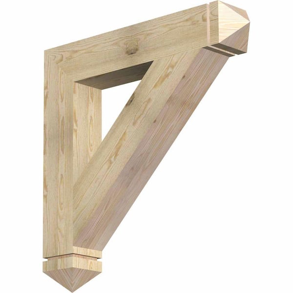 Ekena Millwork 6 in. x 36 in. x 36 in. Douglas Fir Traditional Arts and Crafts Rough Sawn Bracket