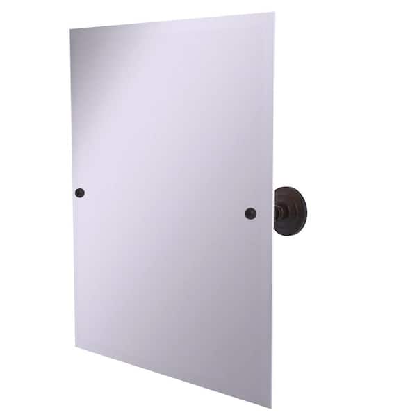 Allied Brass Prestige Que New Frameless Rectangular Tilt Mirror with Beveled Edge in Venetian Bronze
